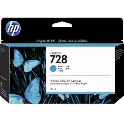 HP F9J67A - Tusz cyan matowy HP 728 do HP DesignJet T730, T830
